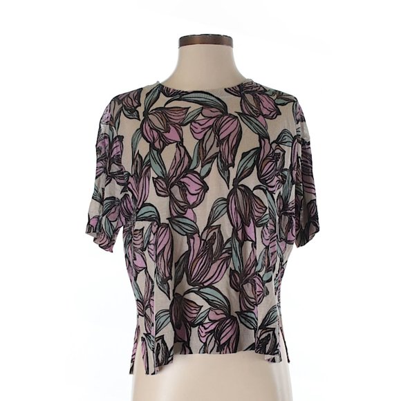 LOFT Sweaters - Ann Taylor LOFT short sleeve floral sweater, Small